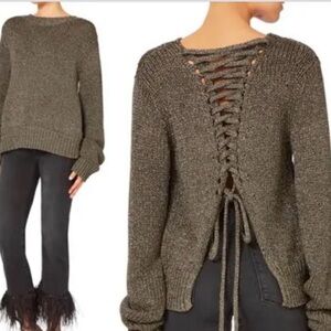 ALC Gold Metallic Sweater Size S